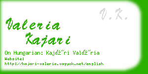 valeria kajari business card